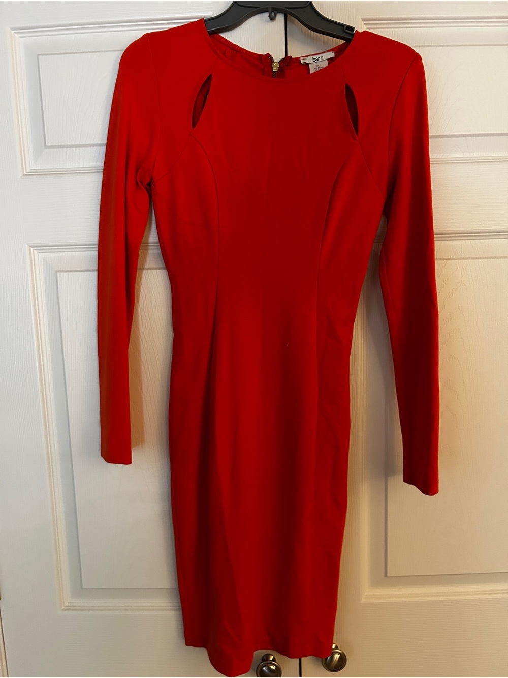 Orange Long-Sleeve Bodycon Dress